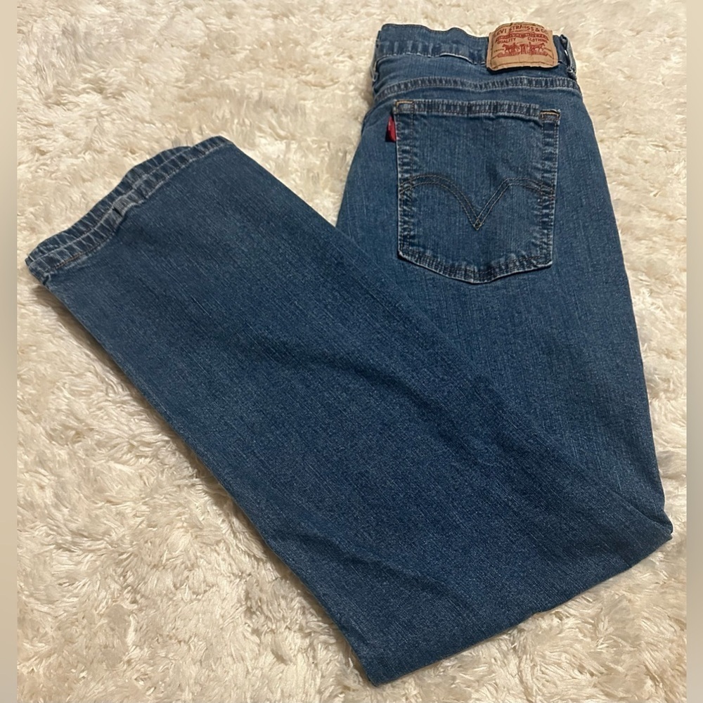 Levi Strauss 550’s Women’s Size 16 M Relaxed Boot Cut Denim Blue Jeans EUC - Picture 8 of 8
